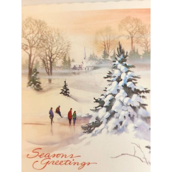 Vintage Winter Wonderland Holiday Paper Placemats - Picture 4 of 10